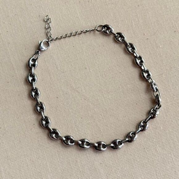 silver stainless steel mariner link bracelet - Picture 6 of 6